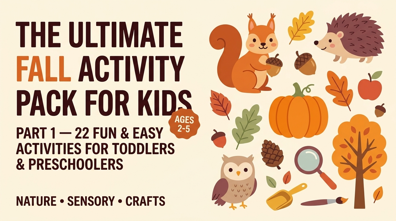 Printable Fall Activities for Toddlers and Preschoolers cover